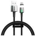 Baseus Zinc LED Magneettinen MicroUSB Kaapeli CAMXC-A01 - 1m - Musta