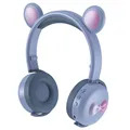 Bear Ear Bluetooth Korvakuulokkeet BK7 LED:illä - Sininen
