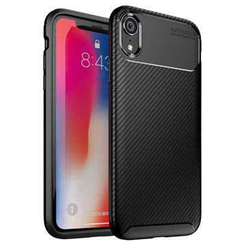 Beetle Carbon Fiber iPhone XR Kotelo - Musta