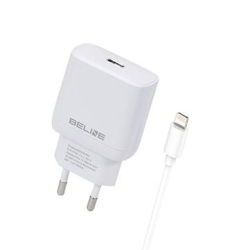 Beline PD 3.0 30W Lightning Laturi - iPhone 14/13/12/X/iPad Pro - Valkoinen