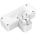 Beline Power Strip LED-taustavalolla - 2x USB-A, USB-C, 2x AC - valkoinen