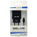 Beline Universal Dual-Port Seinälaturi & MicroUSB Kaapeli - Musta