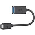 Belkin 3.0 USB-C / USB-A Sovitin - 14cm - Musta