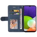 Bi-Color Series Samsung Galaxy A22 4G Lompakkokotelo - Sininen