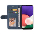 Bi-Color Series Samsung Galaxy A22 5G, Galaxy F42 5G Lompakkokotelo - Sininen