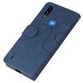 Bi-Color Series Motorola Moto E7 Power Lompakkokotelo - Sininen