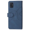 Bi-Color Series Samsung Galaxy A51 Lompakkokotelo - Sininen