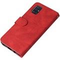 Bi-Color Series Samsung Galaxy A51 Lompakkokotelo - Punainen