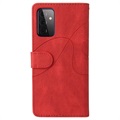 Bi-Color Series Samsung Galaxy A72 5G Lompakkokotelo - Punainen