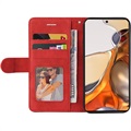 Bi-Color Series Xiaomi 11T/11T Pro Lompakkokotelo - Punainen