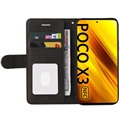 Bi-Color Series Xiaomi Poco X3 Pro/X3 NFC Lompakkokotelo - Musta