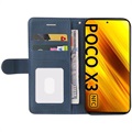 Bi-Color Series Xiaomi Poco X3 Pro/X3 NFC Lompakkokotelo - Sininen