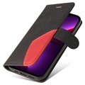 Bi-Color Series iPhone 14 Pro Lompakkokotelo - Musta