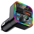 Bluetooth FM-lähetin / Nopea Autolaturi BT22 2x USB:lla - Musta