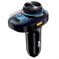 Bluetooth FM Lähetin / QC&PD Autolaturi C19 - Musta