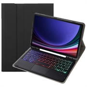 Samsung Galaxy Tab S10 Lite/S10 FE/S9 FE/S9 Bluetooth-näppäimistökotelo - musta