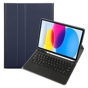 iPad 2022/2025 Bluetooth Suojakotelo Näppäimistöllä - Tummansininen