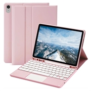 iPad Air 11 2026/2025/2024/iPad Air 2022/2020 Bluetooth-näppäimistökotelo - vaaleanpunainen