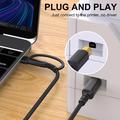 Punottu 2-in-1 USB-A / USB-C USB-B tulostinkaapeli - 5m - musta