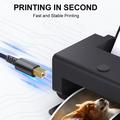 Punottu 2-in-1 USB-A / USB-C USB-B tulostinkaapeli - 5m - musta