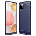 Samsung Galaxy A42 5G Harjattu TPU Suojakuori - Hiilikuitu