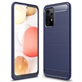 Samsung Galaxy A52 5G/A52s 5G Harjattu TPU Suojakuori - Hiilikuitu