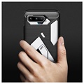 Asus ROG Phone 5 Harjattu TPU Suojakuori - Hiilikuitu - Musta
