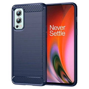 OnePlus Nord 2 5G Harjattu TPU Suojakuori - Hiilikuitu