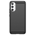 Samsung Galaxy A34 5G Harjattu TPU Suojakuori - Hiilikuitu - Musta