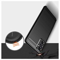 Samsung Galaxy M52 5G Harjattu TPU Suojakuori - Hiilikuitu - Musta
