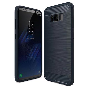 Samsung Galaxy S8 Brushed TPU Case - Carbon Fiber