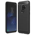Samsung Galaxy S9+ Harjattu TPU Suojakuori - Hiilikuitu
