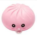Dumpling squishy -stressilelu, joka puhaltaa kuplia, höyrytyskorilla - vaaleanpunainen