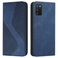 Business Style Samsung Galaxy A03s Lompakkokotelo - Sininen