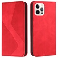 Business Style iPhone 13 Pro Max Lompakkokotelo - Punainen