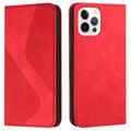 Business Style iPhone 13 Pro Max Lompakkokotelo - Punainen