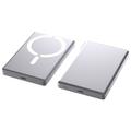 C26 10000mAh:n magneettinen varavirtalaturi, 18W:n USB-C-pikalataus - hopea