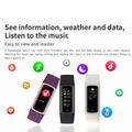 C68 1.1 "Smart Bracelet Slim Fitness-kello, jossa on sykkeen terveysseuranta - sininen