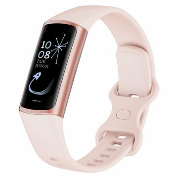 C68 1.1 "Smart Bracelet Slim Fitness-kello, jossa on sykkeen terveysseuranta - kulta / vaaleanpunainen