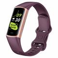 C68 1.1 "Smart Bracelet Slim Fitness-kello, jossa on sykkeen terveysseuranta - Viini punainen