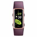 C68 1.1 "Smart Bracelet Slim Fitness-kello, jossa on sykkeen terveysseuranta - Viini punainen