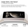 C80 1.1" AMOLED-näytön ruumiinlämpötilan älykäs ranneke, jossa on sykkeen, verenpaineen ja veren hapen seuranta - Starlight