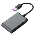 CR375-B 6-in-1 Multi-USB älykortinlukija Smart / SIM / SD / TF / MS / M2 kortit - Musta