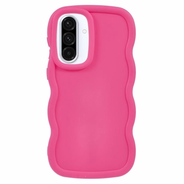 Samsung Galaxy A36/A56 Candy Color Wavy TPU-kotelo - Kuuma Pinkki