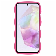 Samsung Galaxy A36/A56 Candy Color Wavy TPU-kotelo - Kuuma Pinkki