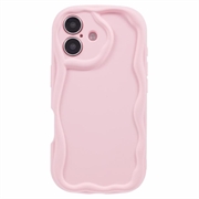iPhone 16 Candy Color Wavy TPU-kotelo - vaaleanpunainen