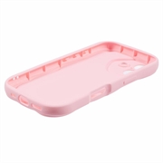 iPhone 16 Candy Color Wavy TPU-kotelo - vaaleanpunainen