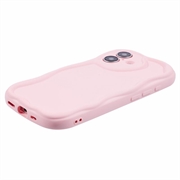 iPhone 16 Candy Color Wavy TPU-kotelo - vaaleanpunainen