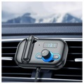 Autolaturi / Bluetooth FM-lähetin Monokuulokkeilla T2 - Musta