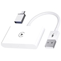 CarPlay Langaton Sovitin iOS:lle - USB, USB-C - Valkoinen